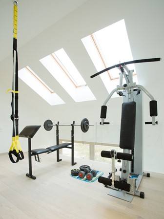 large gym in a modern luxury home